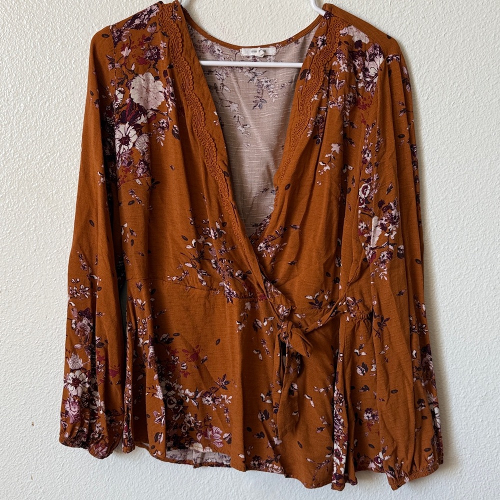 Maurices Brown Floral Top